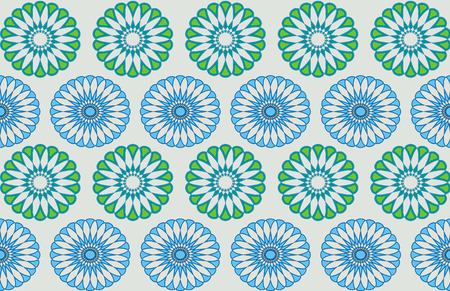 geometric pattern, formed from blue-green ovals on a grey background
の写真素材