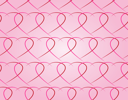 vector seamless pattern of pink and red heart symbols on a light pink background. For art and design, greeting cardsのイラスト素材