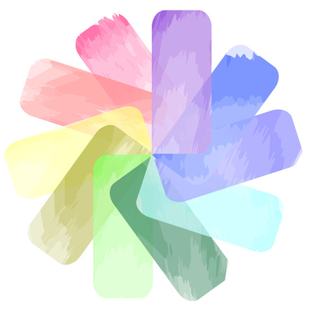 vector drawing of the color palette, obtained from 10 strokes of watercolor paintのイラスト素材