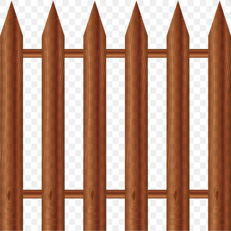 model of wooden fence . Vector illustration.のイラスト素材