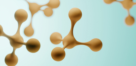 3D illustration. atom connection concept. Abstrack background. Science.の写真素材