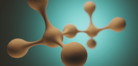 3D illustration. atom connection concept. Abstrack background. Science.の写真素材