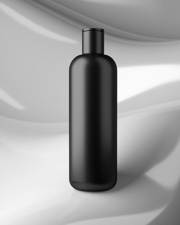 Design of natural cosmetic cream, serum, skincare blank bottle packaging. bio organic product. beauty and spa concept. Abstract balance composition. 3d illustrationの写真素材