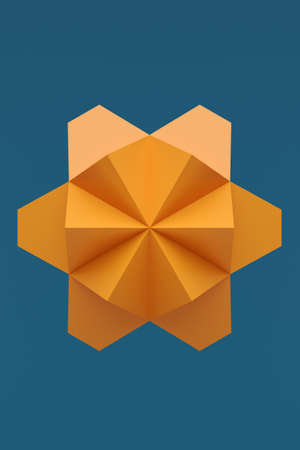 Abstract geometric pattern texture design style. Modern geometry composition artwork with simple shapes and basic forms. 3d illustrationの写真素材