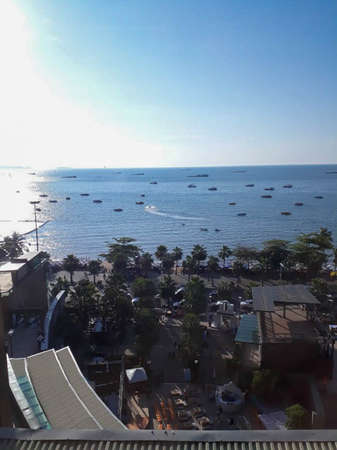 sea view from tall buildingの写真素材