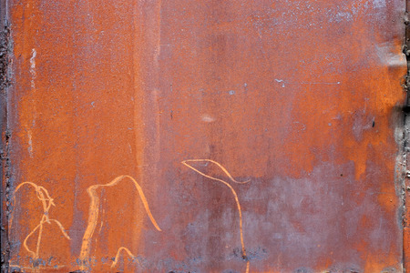 Texture of rusty sheet metal and welding seams the edges.の写真素材