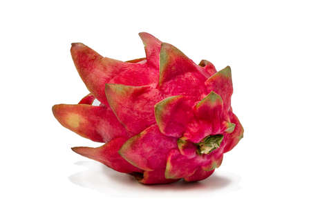 Exotic dragon fruit, pitahaya on a white isolated background.の写真素材