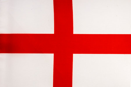 National flag of the state of England close-up. State background. Flags.の写真素材