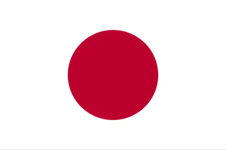 National flag of the state of Japan close-up. State background. Flags.の写真素材