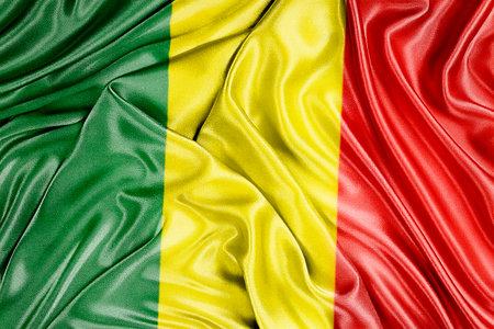 Waving national flag of Mali, 3D illustration. Flags.の写真素材