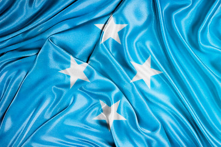 Waving national flag of Micronesia, 3D illustration.の写真素材