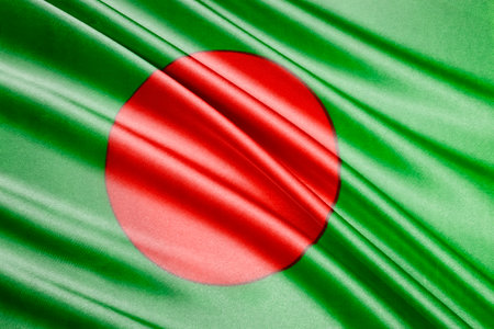 Waving national flag of Bangladesh, 3D illustration. Flags.の写真素材