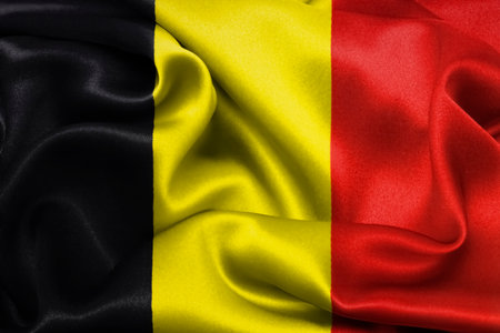 Waving national flag of Belgium, 3D illustration.の写真素材