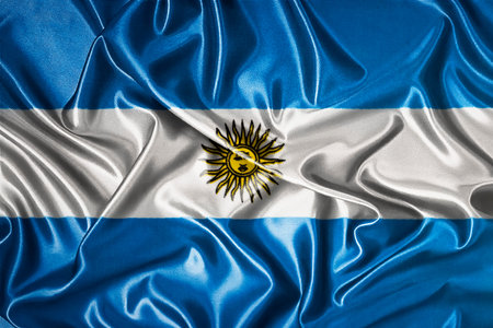 Waving national flag of Argentina, 3D illustration. Flags.の写真素材