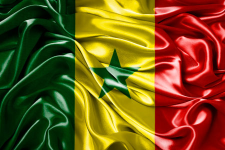 Waving national flag of Senegal, 3D illustration. Flags.の写真素材