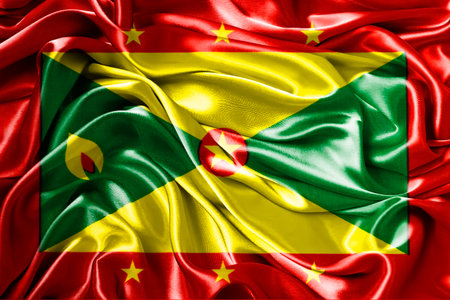 Waving national flag of Grenada, 3D illustration.の写真素材