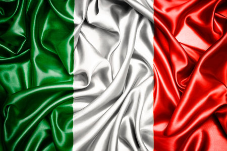 Waving national flag of Italy, 3D illustration. Flags.の写真素材