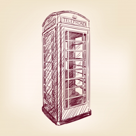 London pay phoneのイラスト素材