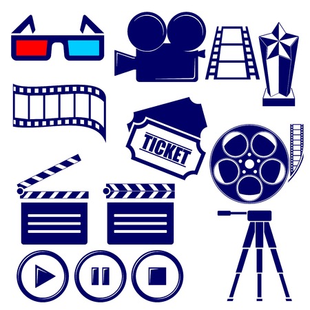 Movie icon set vector  illustrationのイラスト素材