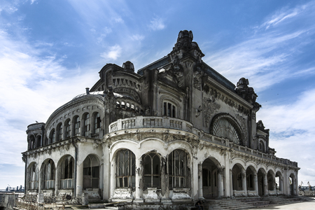Constanta abandoned art nouveau casino, Romaniaの写真素材