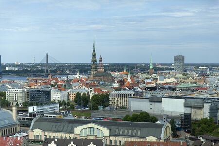 Riga skyline on a summer dayのeditorial素材