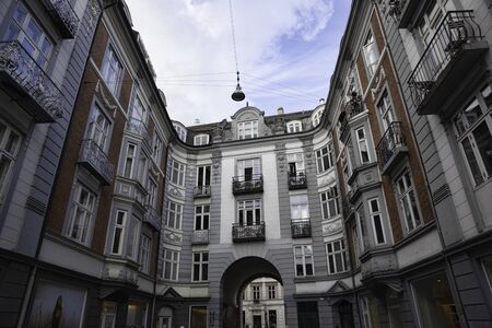 Typical 19th century residential building in Copenhagen, Denmarkの写真素材