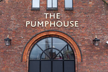 Liverpool, UK - 19 October 2019: The pumphouse facade close-upのeditorial素材