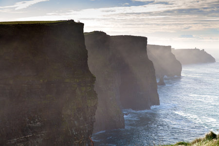 Cliffs of Moher at sunset, Ireland, UK