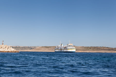 Malta - 3 January 2020: Ferry connection between Malta and Gozo