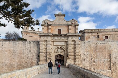 Mdina, Malta - 4 January 2020: Mdina Gateのeditorial素材