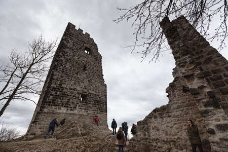 Drachenfels hill - 2 March 2019: Castle ruinsのeditorial素材