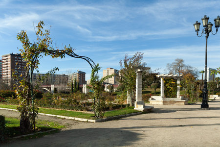 La Rosaleda park in winter, Valladolid, Spain
