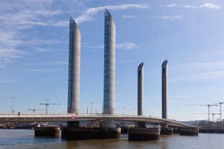 Bordeaux, France: 22 February 2020: Jacques Chaban-Delmas Bridgeのeditorial素材