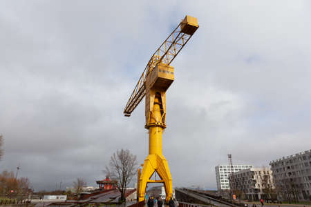 Nantes, France: 22 February 2020: Giant Yellow Craneのeditorial素材