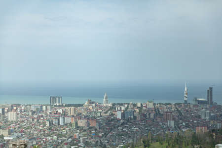 Batumi, Georgia - March 25, 2016: Panoramic view of Batumi from cable carのeditorial素材