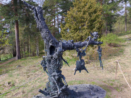 Oslo, Norway - 30 April 2022: Sturm und Drang sculpture by Jake & Dinos Chapman, Ekeberg parkのeditorial素材