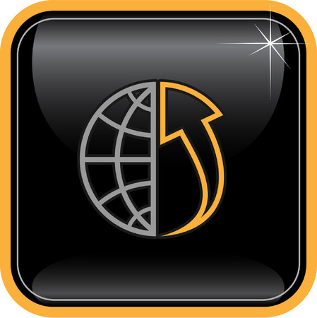 Vector abstract internet icon. Orange set. Simply change. Other abstract icons you can see in my portfolio.のイラスト素材