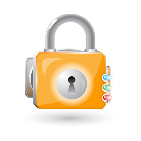 Vector 3d lock iconのイラスト素材
