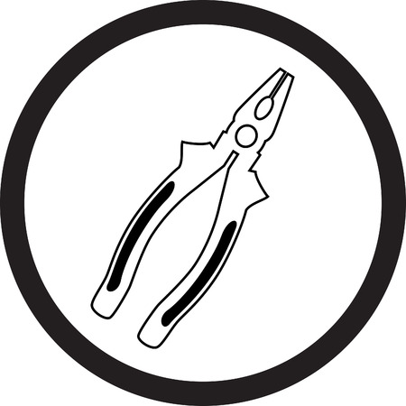 vector icon of combination pliersのイラスト素材