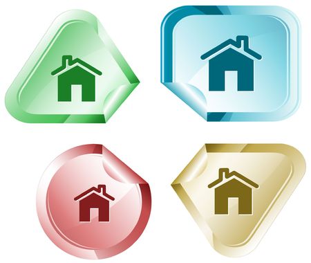 Home.  sticker.のイラスト素材