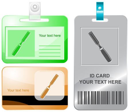 Chisel. id cards.のイラスト素材