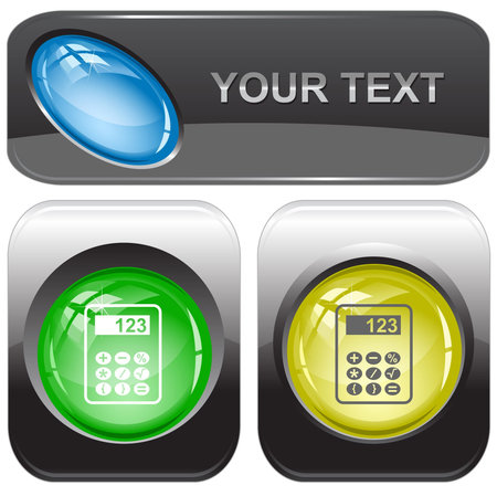 Calculator. internet buttons.のイラスト素材