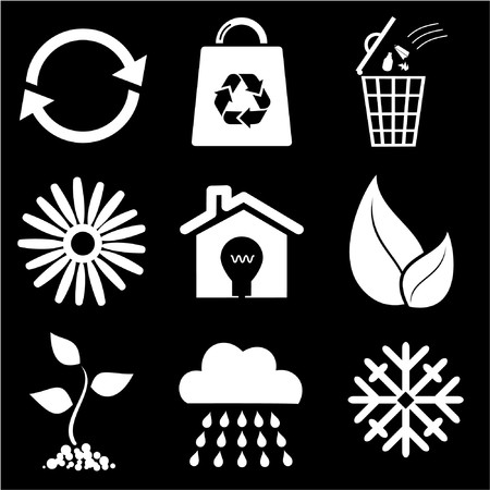 Ecological iconsのイラスト素材