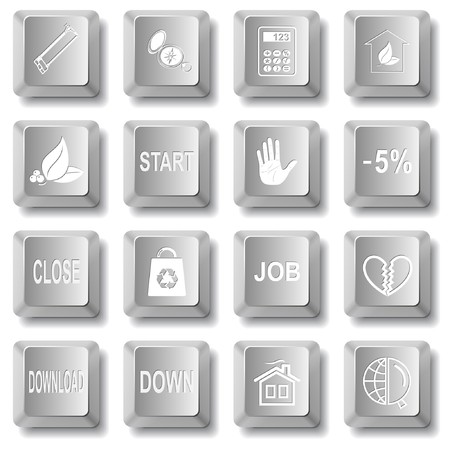  set of computer keysのイラスト素材