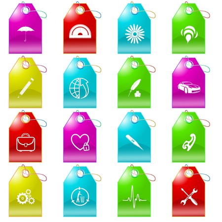   set of tagsのイラスト素材