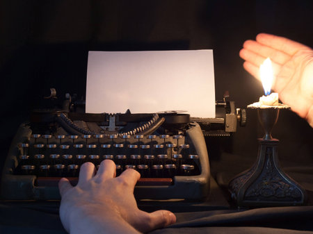 The typewriter that has been used in the last centuryの写真素材