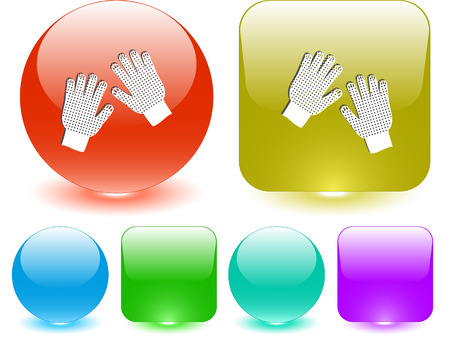 Gauntlets. Vector interface element.のイラスト素材