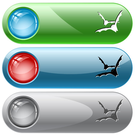 Bats internet buttons.のイラスト素材