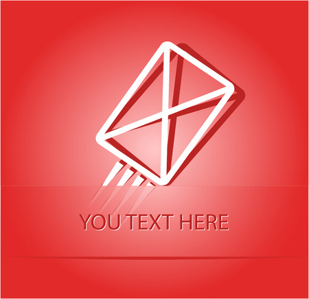 send mail. Paper sticker as bookmark. Vector illustration. Eps10.のイラスト素材