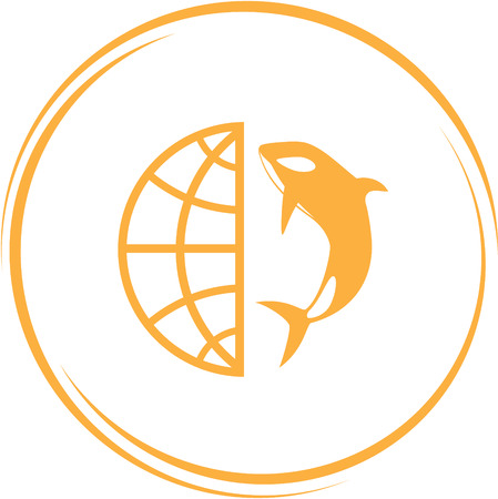globe and shamoo. Internet button. Vector icon.のイラスト素材